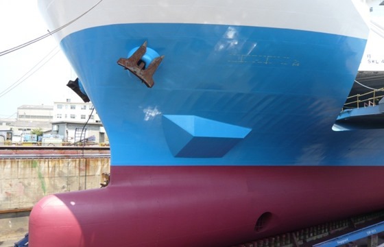 省エネ装置「ステップ」　既存船舶に初めて装着　内海造船瀬戸田工場