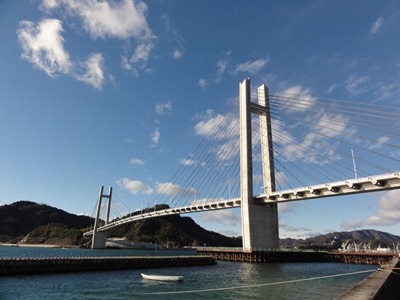 上島町生名橋開通　急がれる因島側の待機レーン