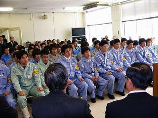 [4月 9日] 因島技術センター　過去最多の49人が入校式